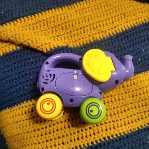 Colorful Elephant Toy with Wheels